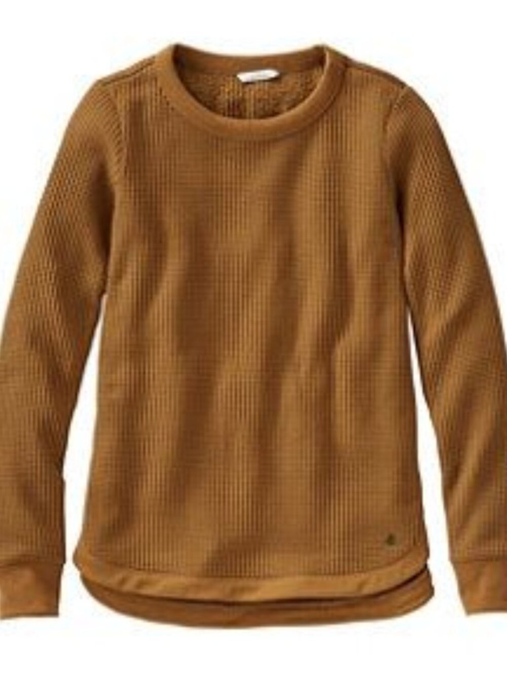 BNWT! L.L. Bean Signature Brushed-Back Waffle Boat Neck Sweatshirt sz S